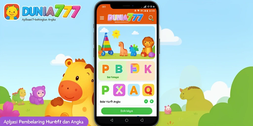 Tampilan antarmuka DUNIA777 yang interaktif dan edukatif untuk anak.
