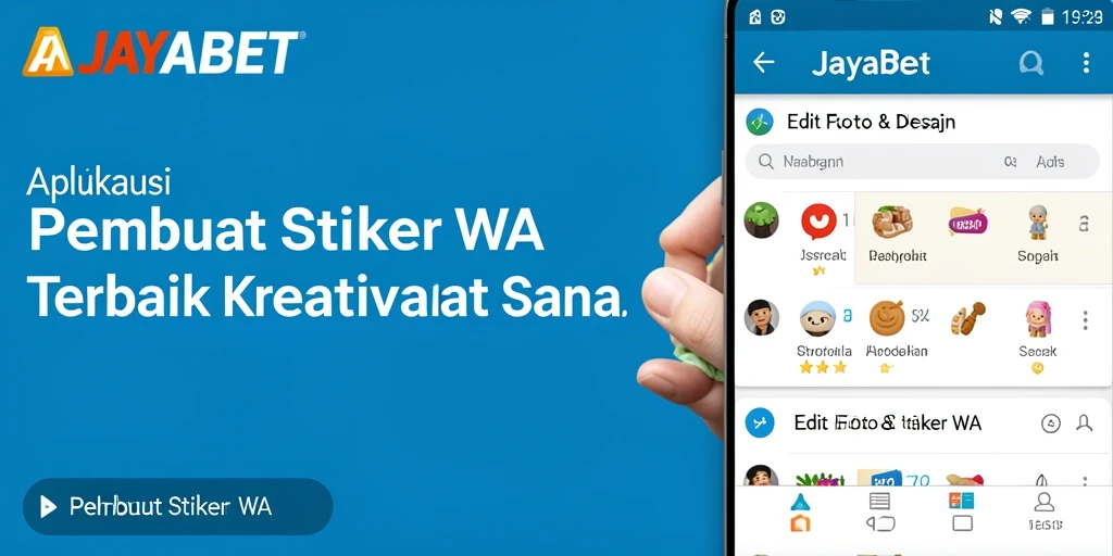 Antarmuka JAYABET yang user-friendly untuk Pembuat Stiker WA.