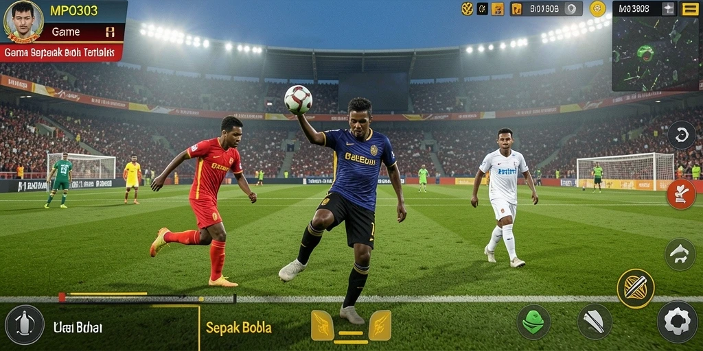 Antarmuka MPO303 dengan grafis sepak bola yang menakjubkan.