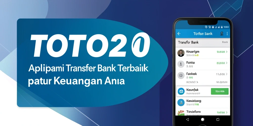 Antarmuka aplikasi TOTO20 menampilkan fitur Transfer Bank yang mudah digunakan.