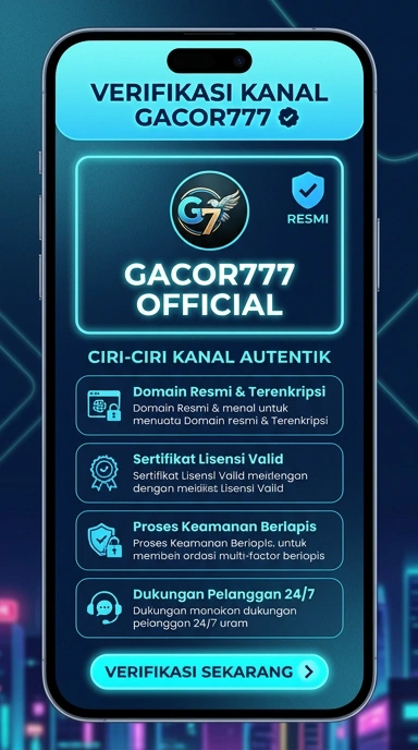 Tampilan kanal resmi gacor777