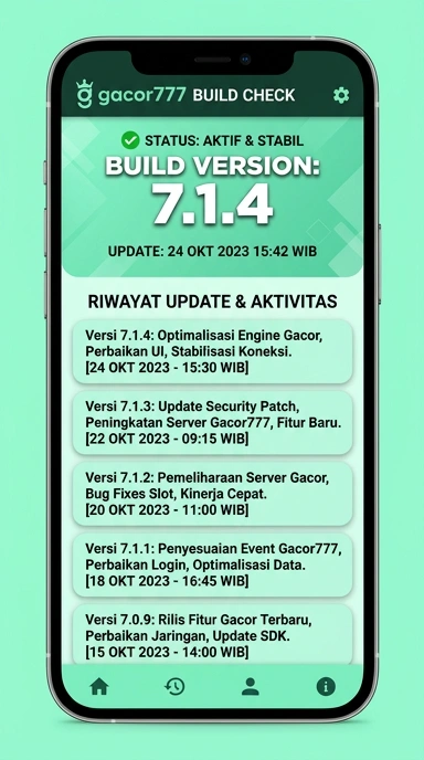 Tampilan riwayat versi gacor777